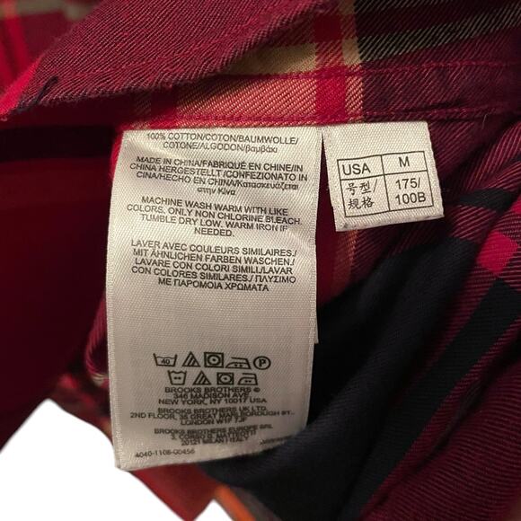 Brooks Brothers Plaid Flannel Shirt size Medium - Picture 6 of 6